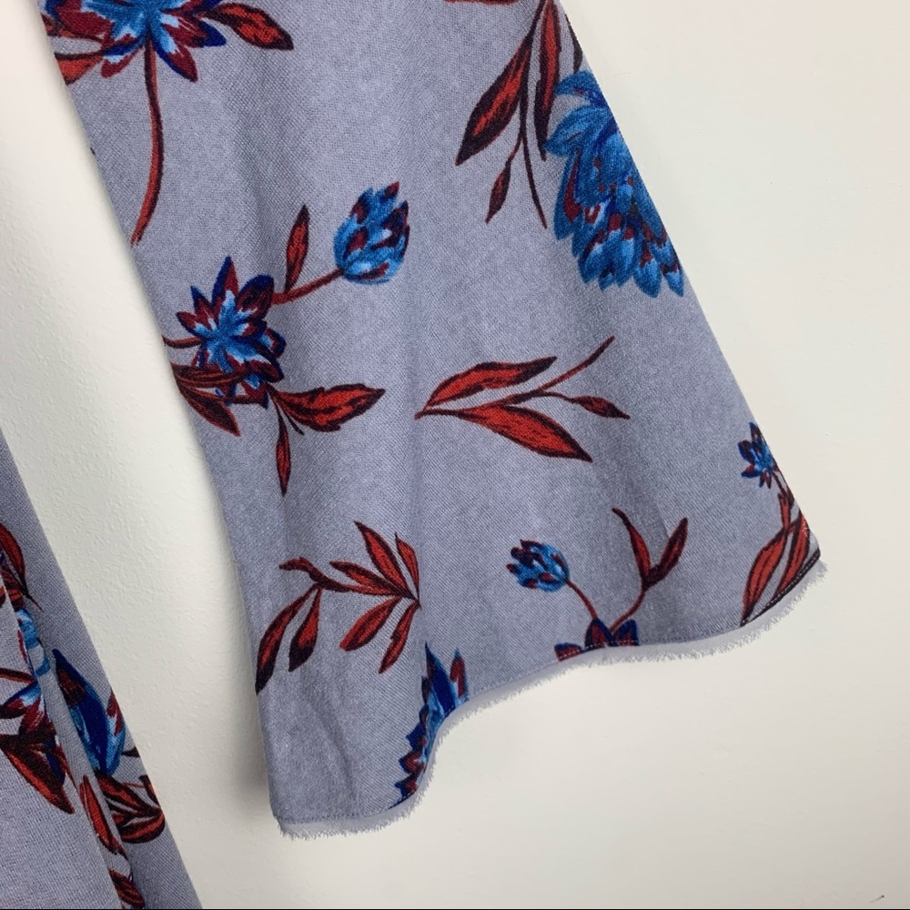 UO Kimichi Blue Floral Print V-Neck Purple Dress - Picture 9 of 11